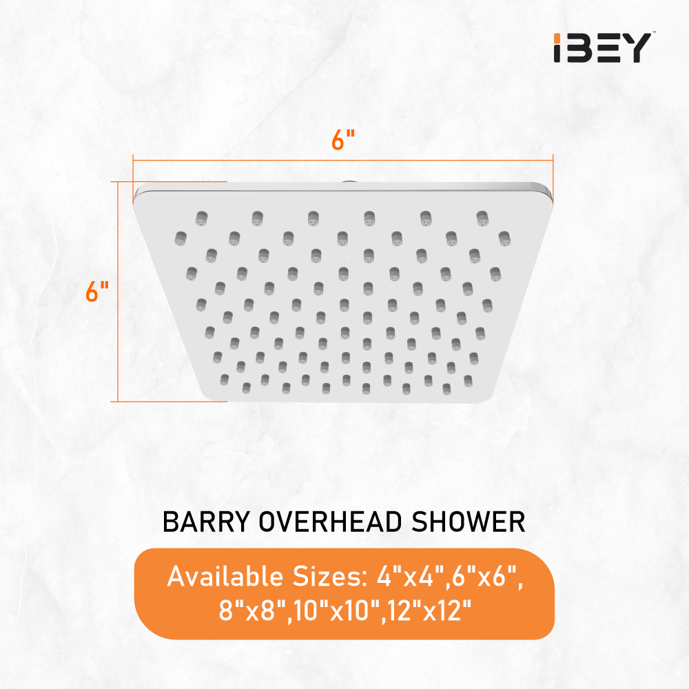 IBEY Barry Stainless Steel Rainfall Overhead Shower – product gallery view 3