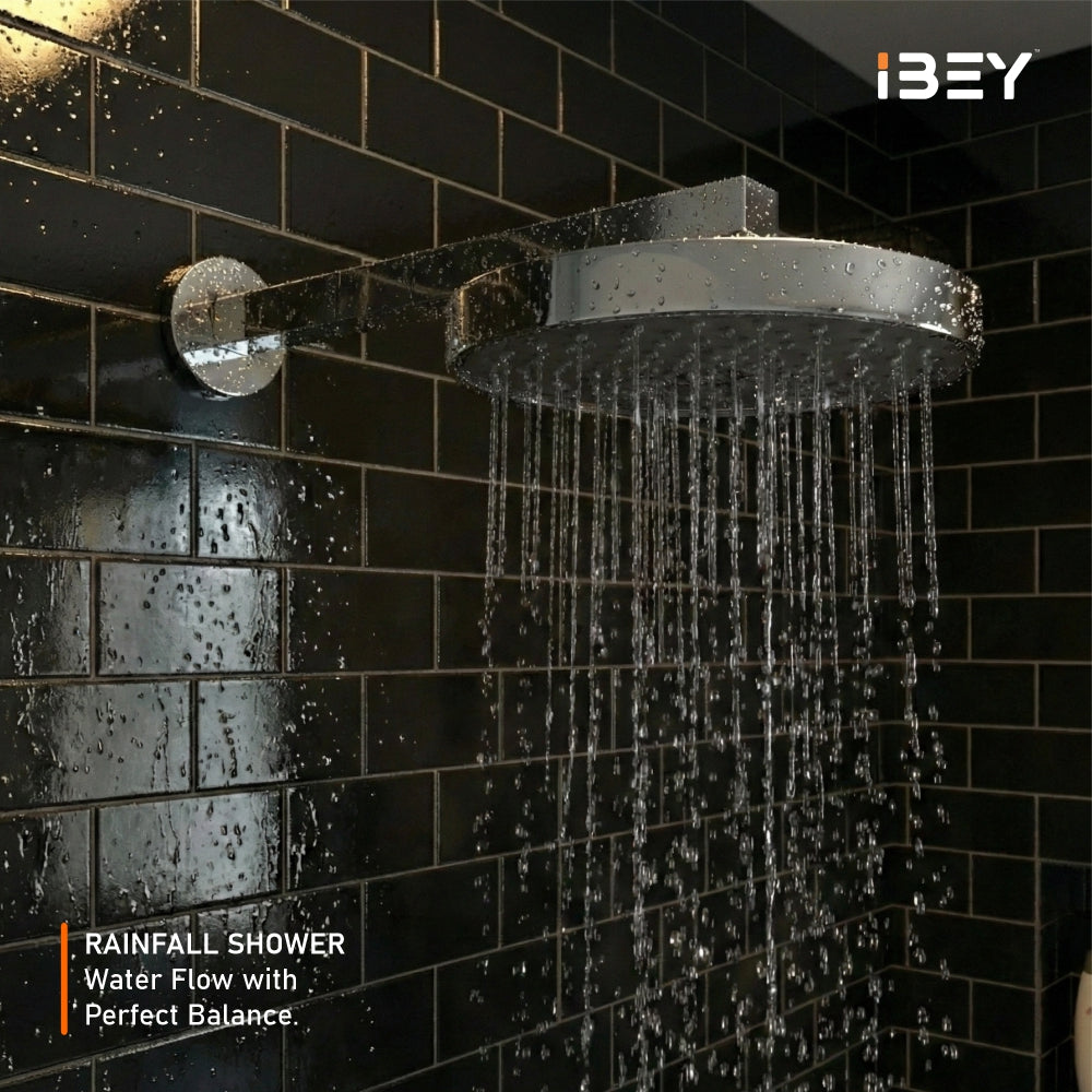 IBEY Crysta Round ABS Rainfall Overhead Shower – product gallery view 2