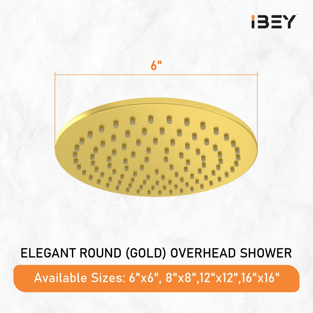 IBEY Elegant Round Gold Shower Head – product gallery view 3
