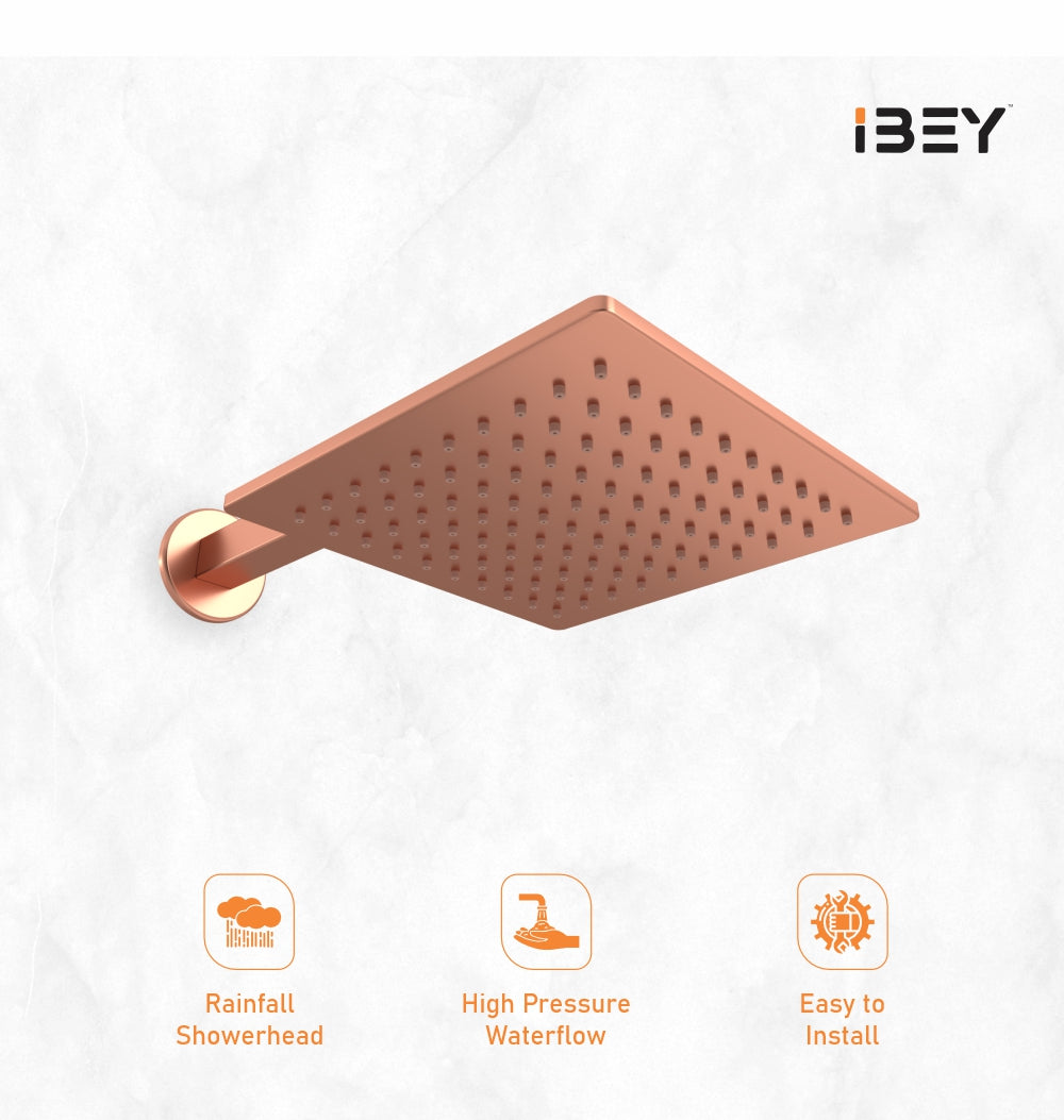 IBEY Elegant Square Rose Gold Shower Head – product gallery view 4