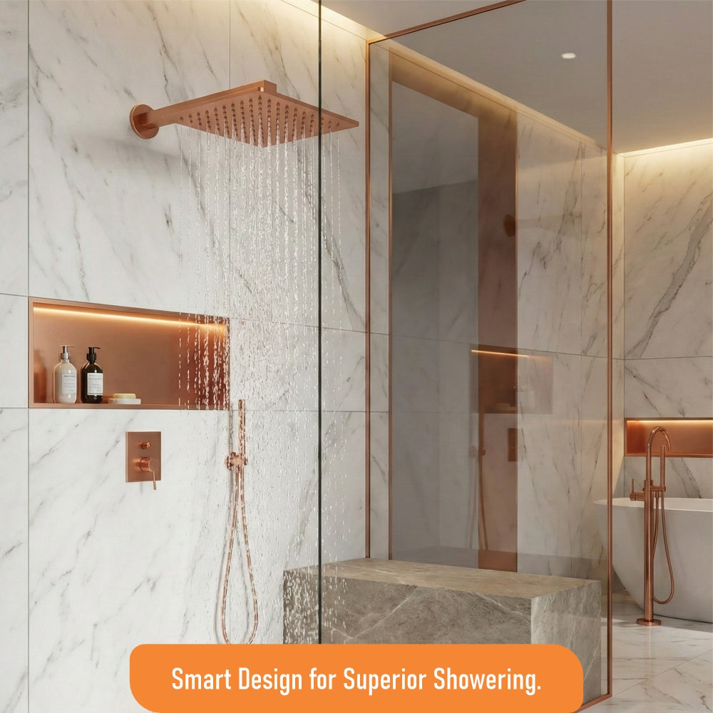 IBEY Elegant Square Rose Gold Shower Head – product gallery view 7