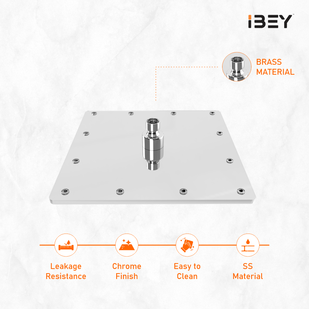 IBEY Meta Four Nozzle Stainless Steel Overhead Shower – product gallery view 4