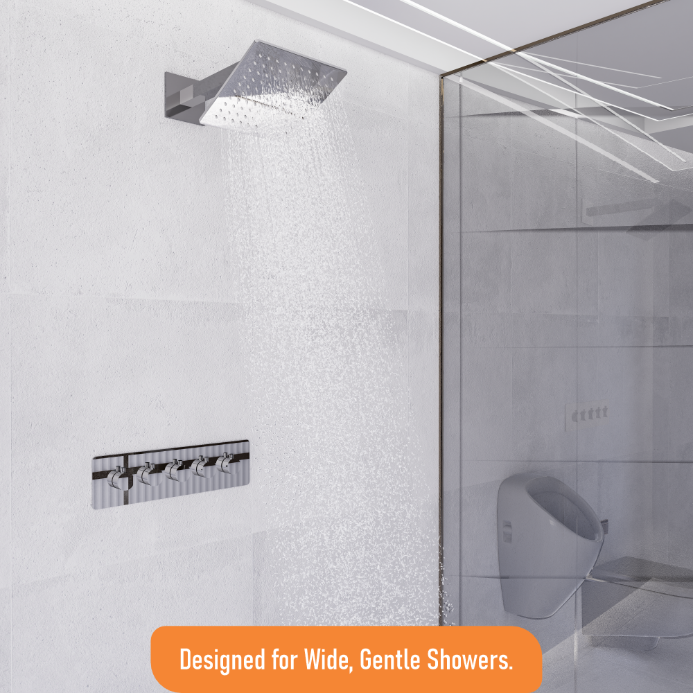 IBEY Meta Four Nozzle Stainless Steel Overhead Shower – product gallery view 7