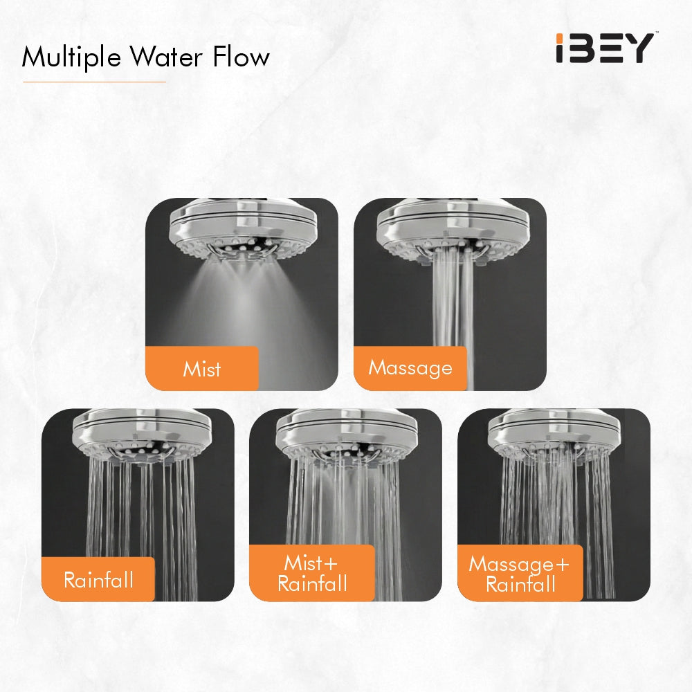 IBEY Opera 9 Flow ABS Overhead Shower (With Free Arm) – product gallery view 7