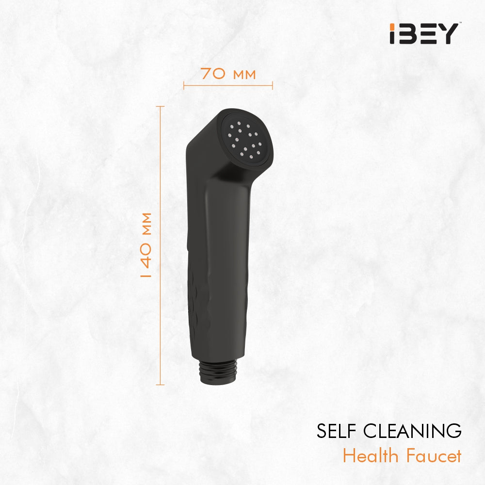 IBEY Black health faucet set, dimension graphic