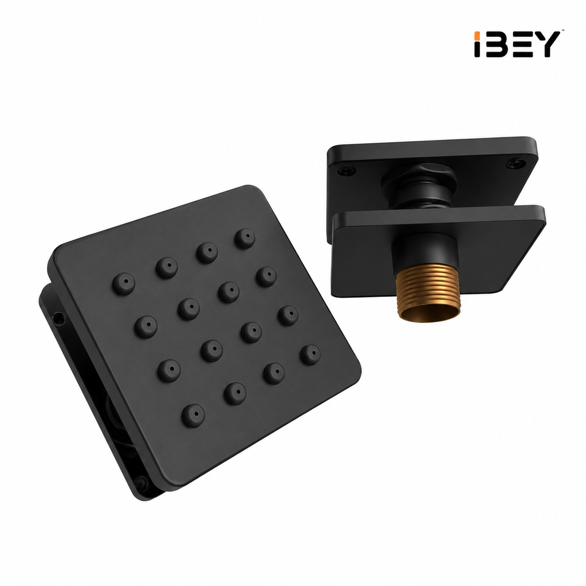 Illustrative supplier rendering: IBEY Black Square Body Jet 2×2 inch – view 1#Size_2 × 2 Inch