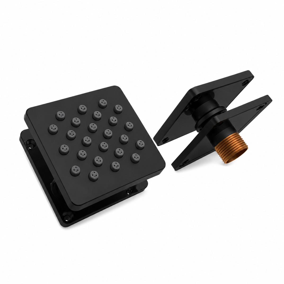 Illustrative supplier rendering: IBEY Black Square Body Jet 3×3 inch – view 2#Size_3 × 3 Inch