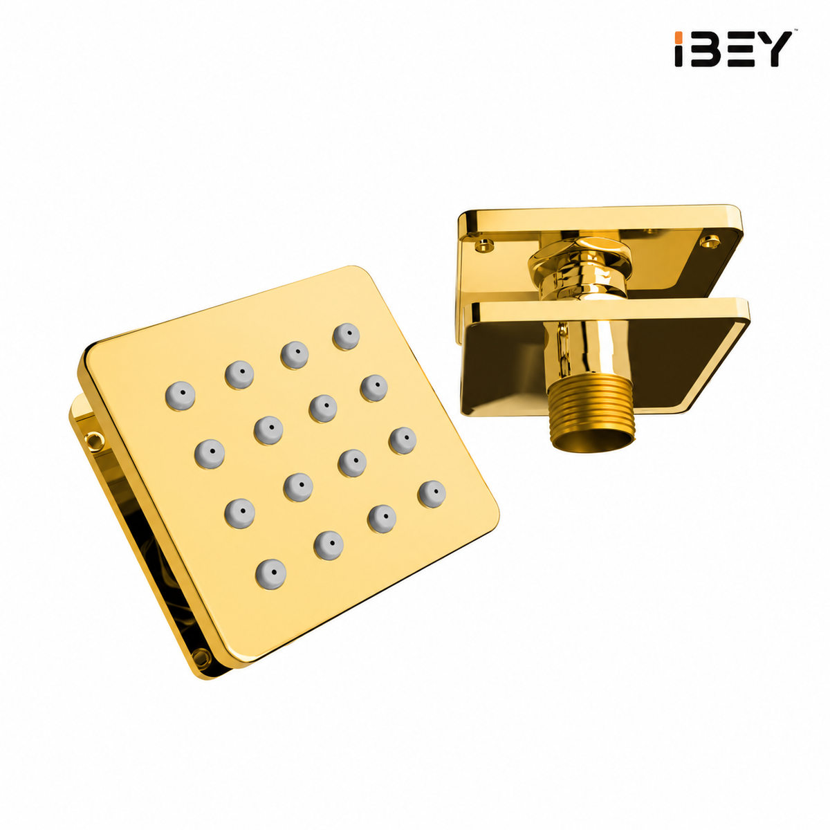 Illustrative supplier rendering: IBEY Gold Square Body Jet 2×2 inch – view 1#Size_2 × 2 Inch