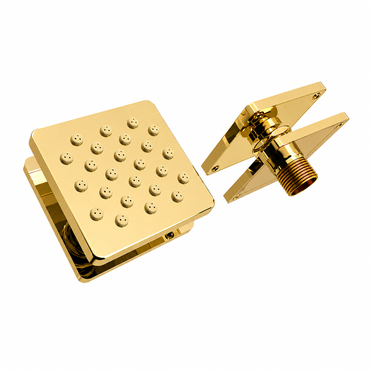 Illustrative supplier rendering: IBEY Gold Square Body Jet 3×3 inch – view 2#Size_3 × 3 Inch