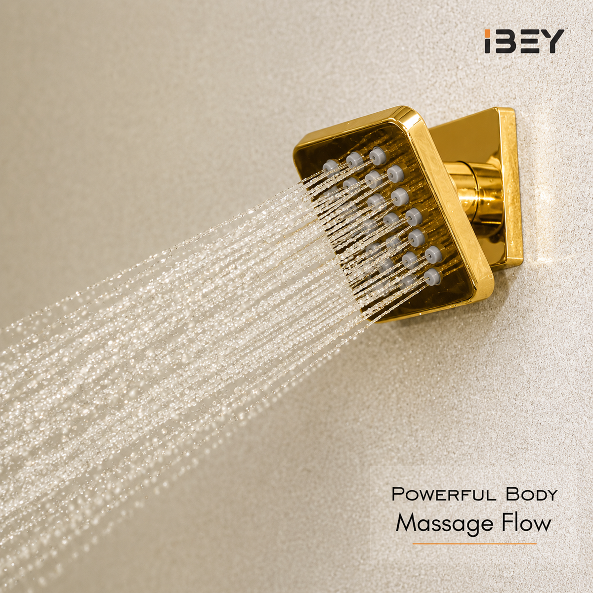 Illustrative supplier rendering: IBEY Gold Square Body Jet 3×3 inch – view 3#Size_3 × 3 Inch