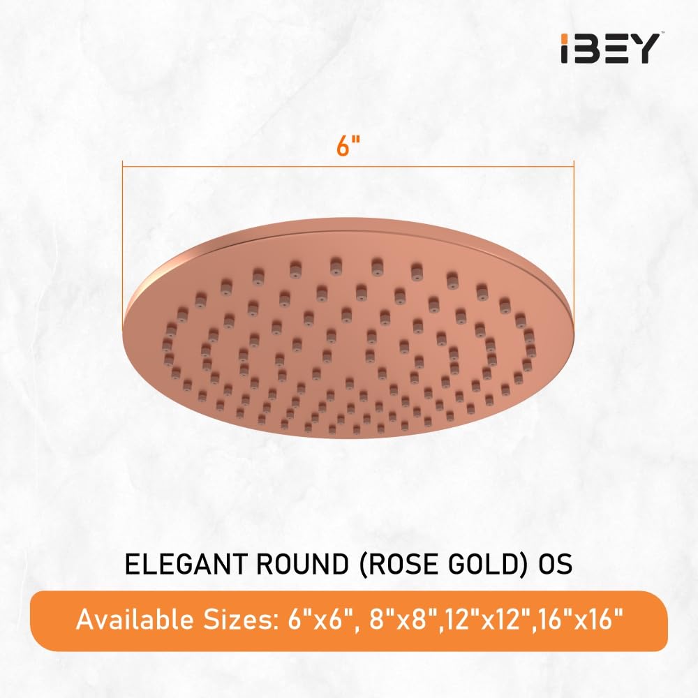 IBEY Elegant Round Rainfall Shower Head – product gallery view 4