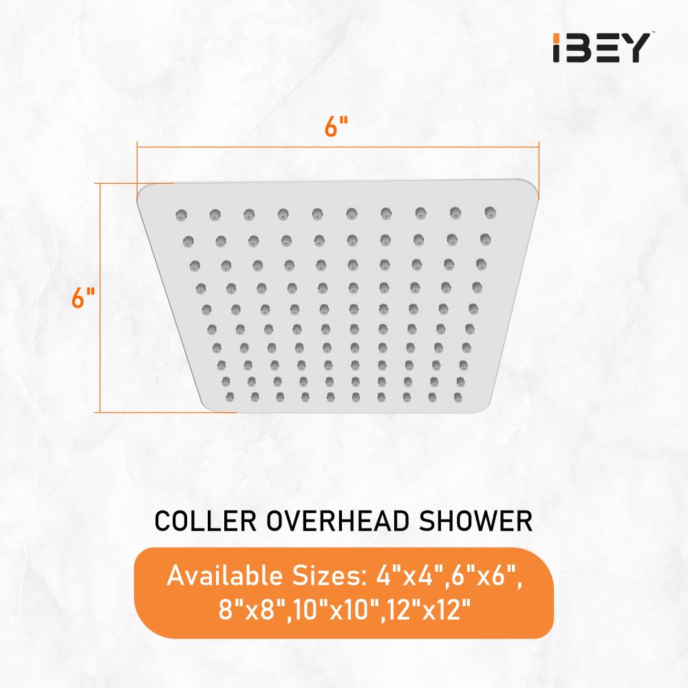IBEY Coller Square Overhead Rain Shower Head – product gallery view 4