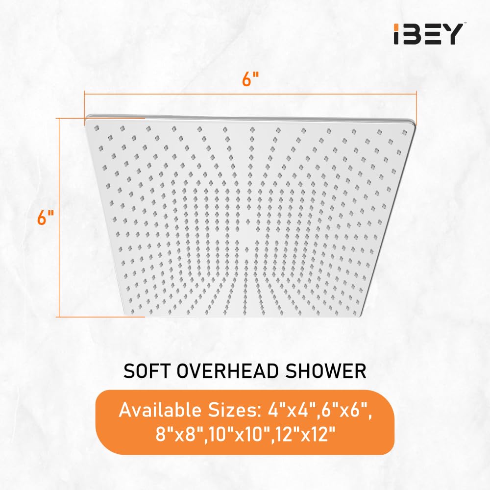 IBEY Soft Square Overhead Shower Head – product gallery view 4