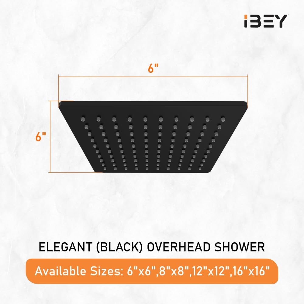 IBEY Elegant Square Rainfall Shower Head – product gallery view 4