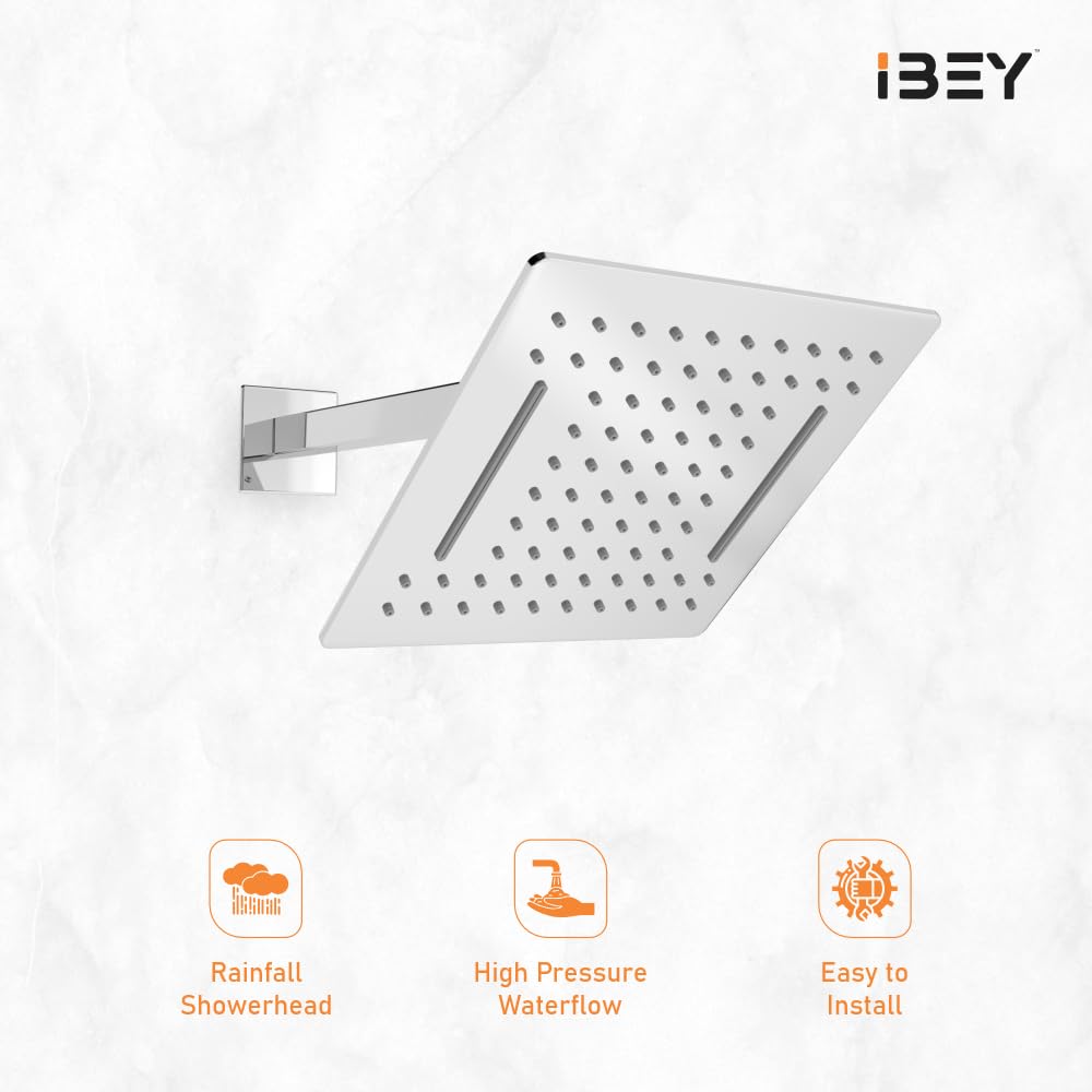 IBEY Square Waterfall Rain Shower Head – product gallery view 3