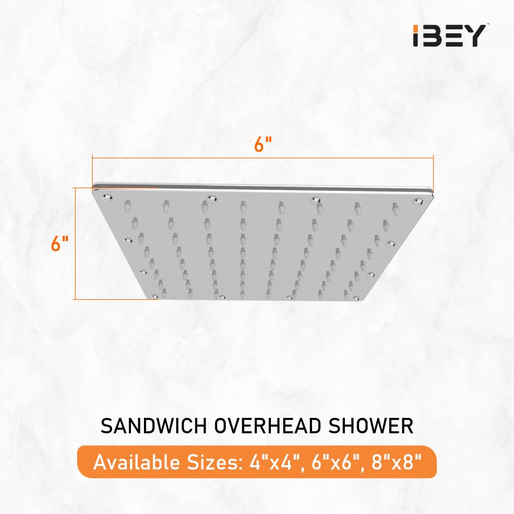 IBEY Sandwich Stainless Steel Rain Shower Head – product gallery view 4