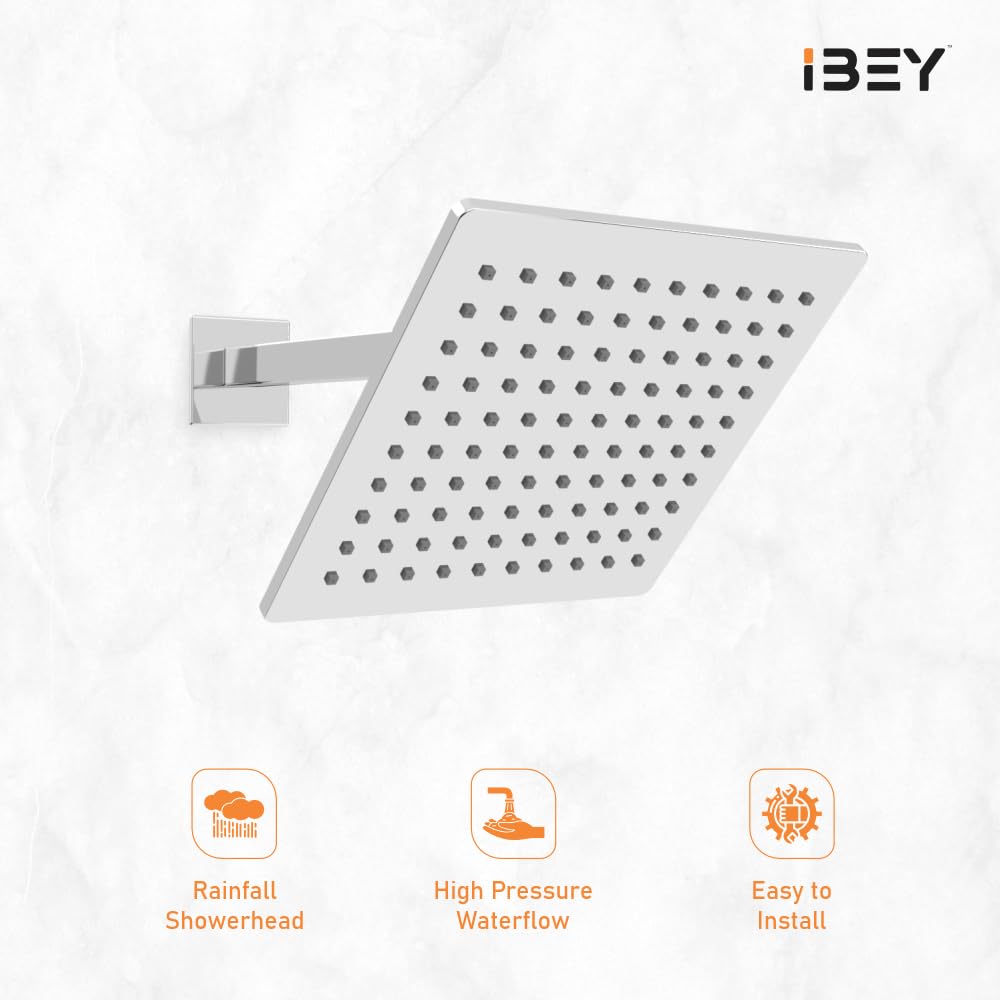 IBEY Rich Stainless Steel Square Rainfall Shower Head – product gallery view 3