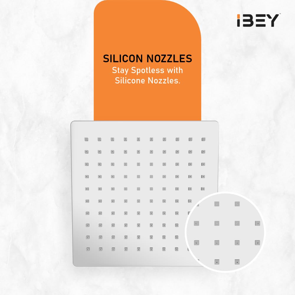 IBEY Rich Stainless Steel Square Rainfall Shower Head – product gallery view 6