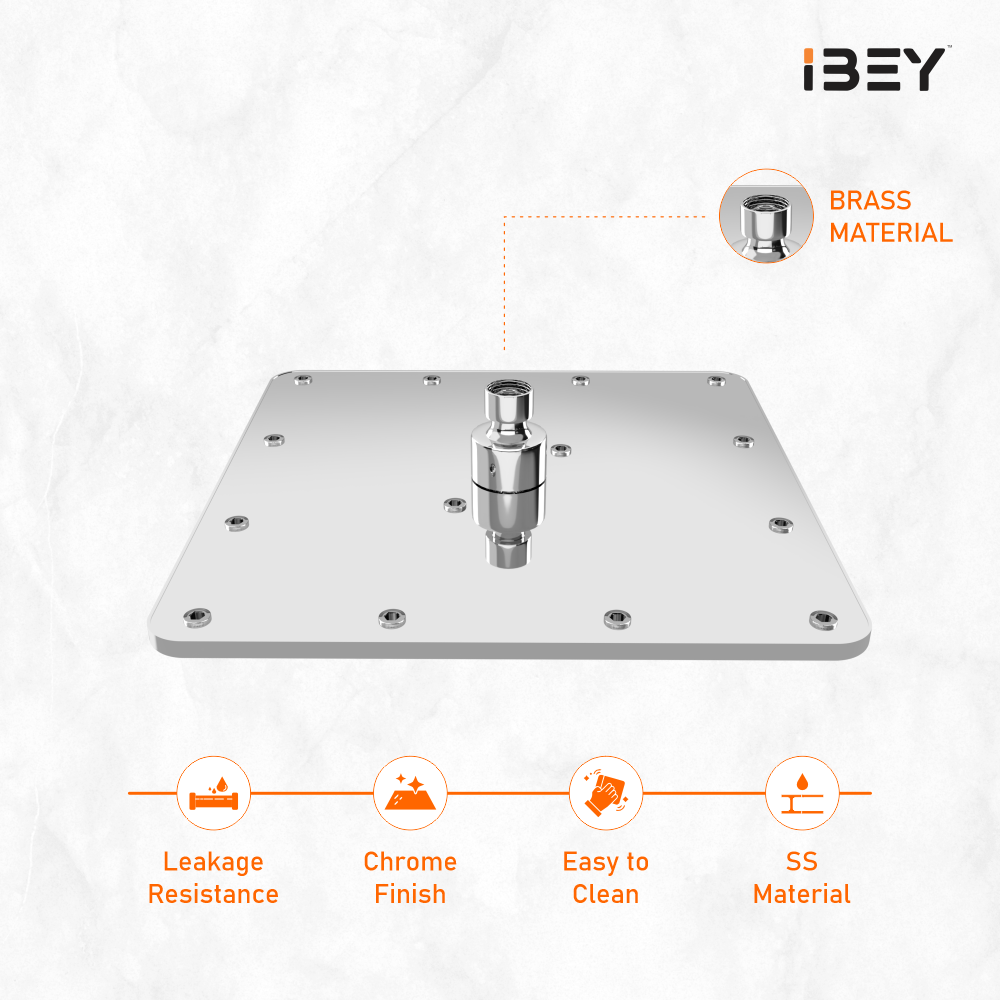 IBEY Barry Stainless Steel Rainfall Overhead Shower – product gallery view 5
