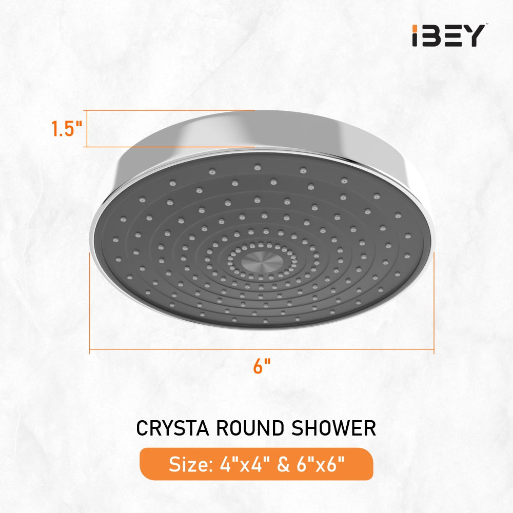 IBEY Crysta Round ABS Rainfall Overhead Shower – product gallery view 3