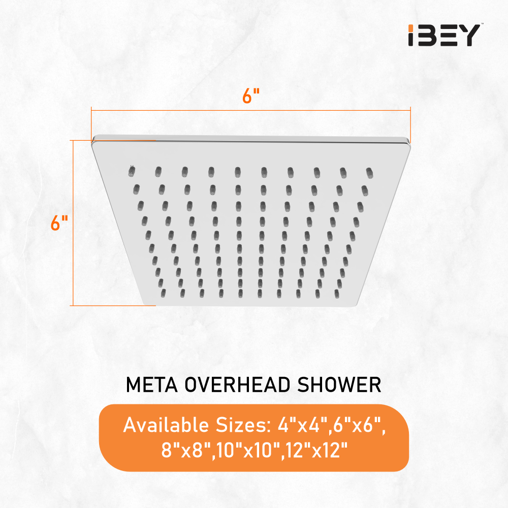 IBEY Meta Four Nozzle Stainless Steel Overhead Shower – product gallery view 3