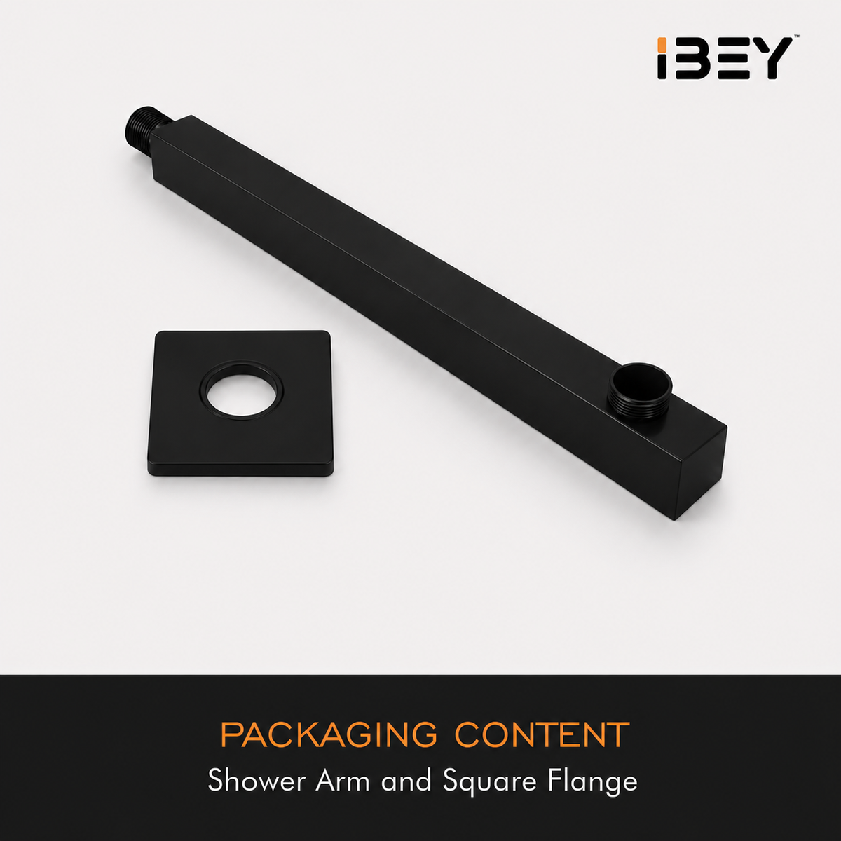 IBEY Black Stainless Steel Shower Arm – product gallery view 6