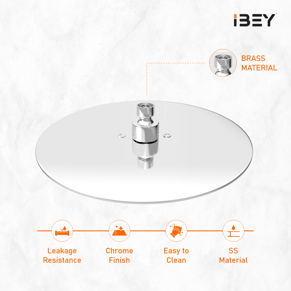 IBEY Soft Round Rainfall Shower Head – product gallery view 5