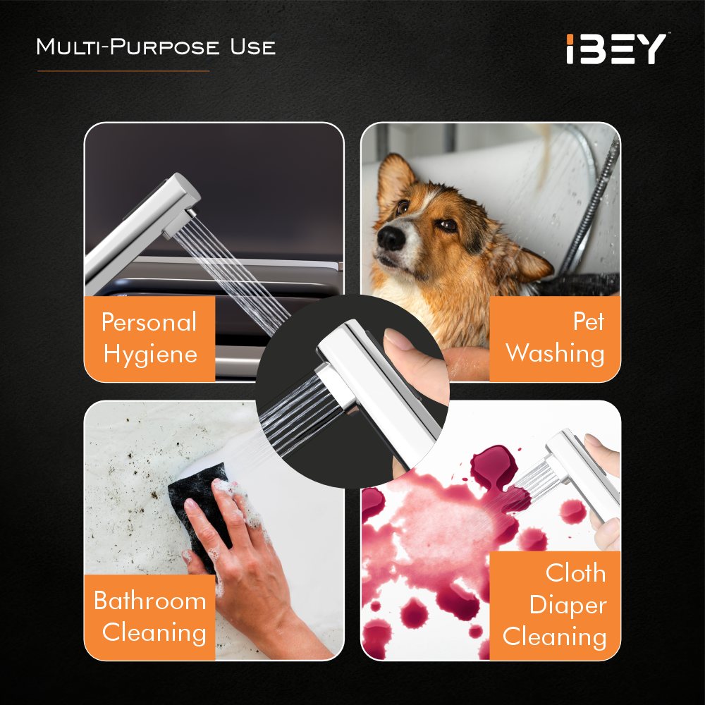 IBEY Twin Flow Health Faucet Set – water spray and nozzle detail 10