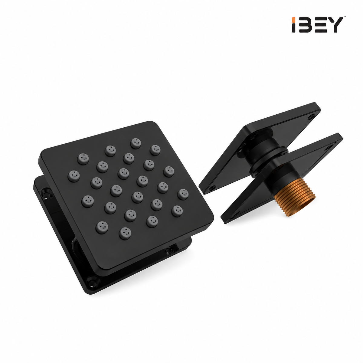 Illustrative supplier rendering: IBEY Black Square Body Jet 3×3 inch – view 1#Size_3 × 3 Inch