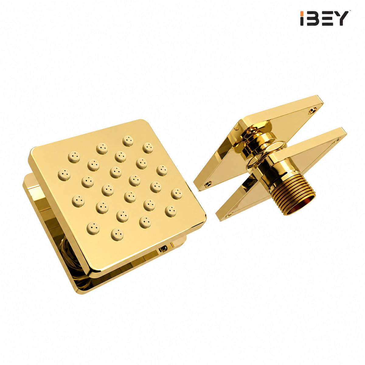 Illustrative supplier rendering: IBEY Gold Square Body Jet 3×3 inch – view 1#Size_3 × 3 Inch