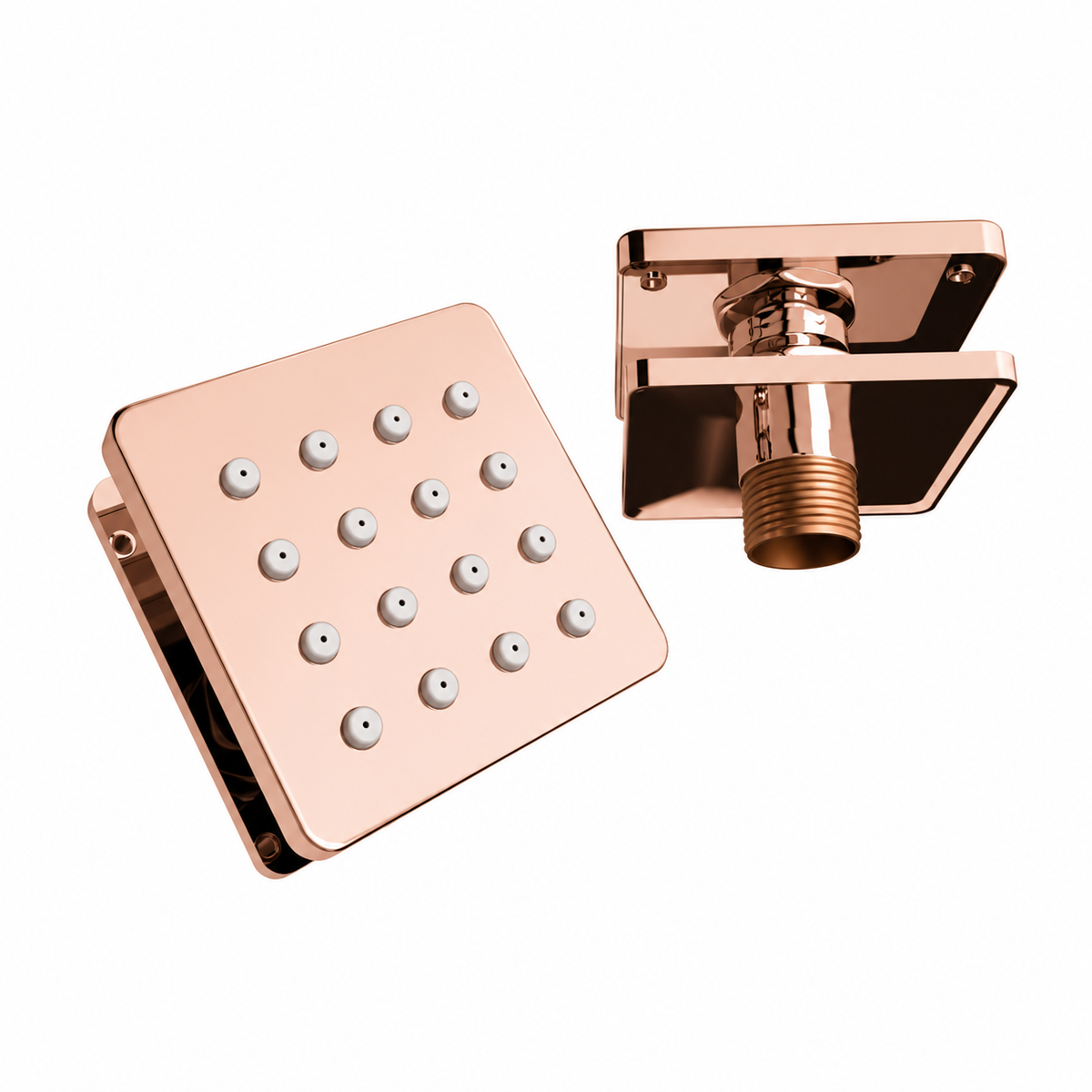 Illustrative supplier rendering: IBEY Rose Gold Square Body Jet 2×2 inch – view 1#Size_2 × 2 Inch