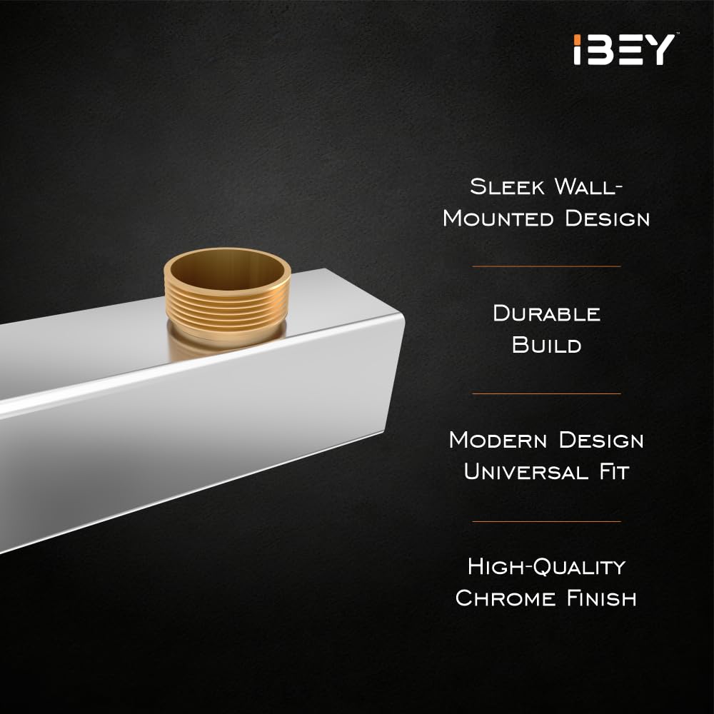 IBEY Chrome Stainless Steel Shower Arm – product gallery view 4