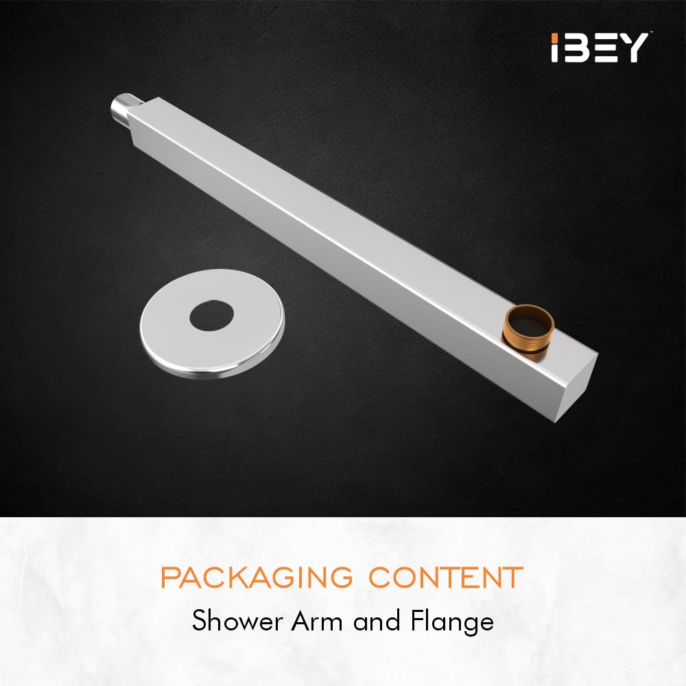 IBEY Chrome Stainless Steel Shower Arm – product gallery view 6