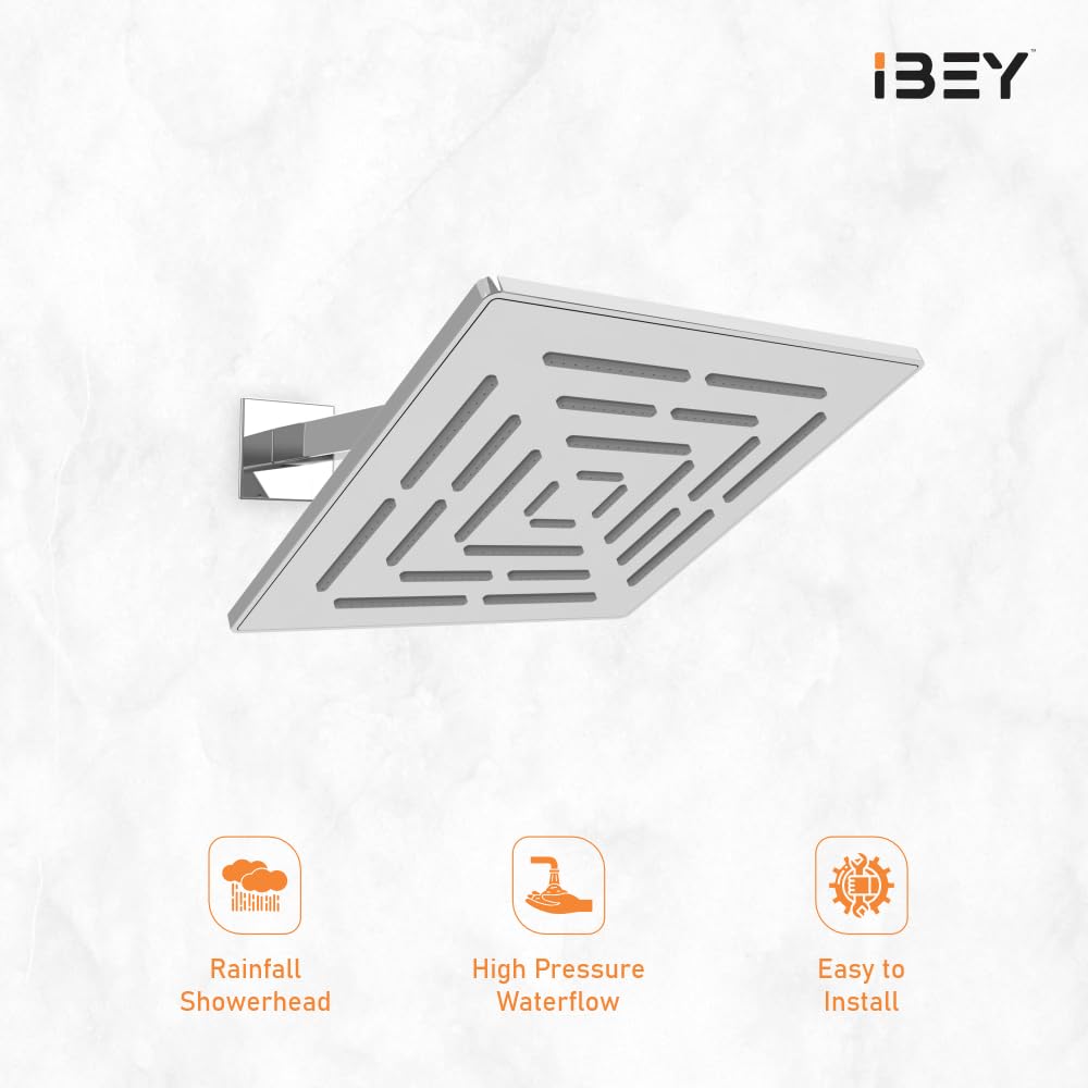 IBEY Square Maze Stainless Steel Rain Shower Head – product gallery view 3