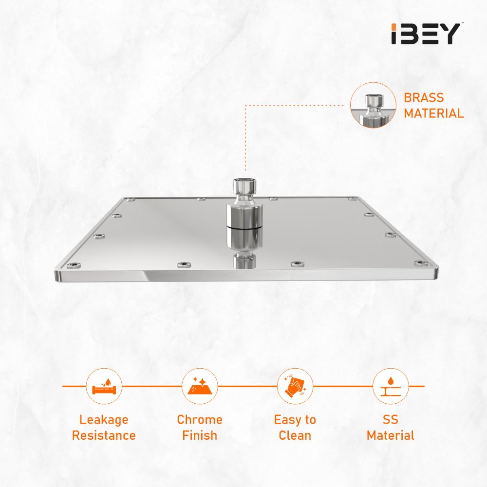 IBEY Square Maze Stainless Steel Rain Shower Head – product gallery view 5