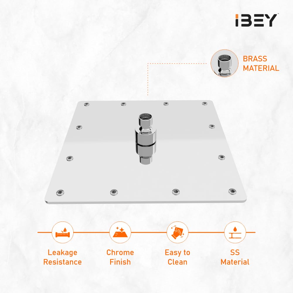 IBEY Square Waterfall Rain Shower Head – product gallery view 5