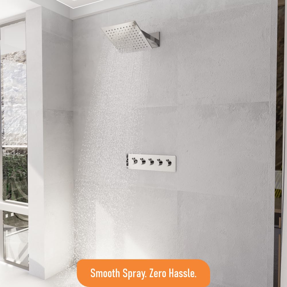 IBEY Rich Stainless Steel Square Rainfall Shower Head – product gallery view 7